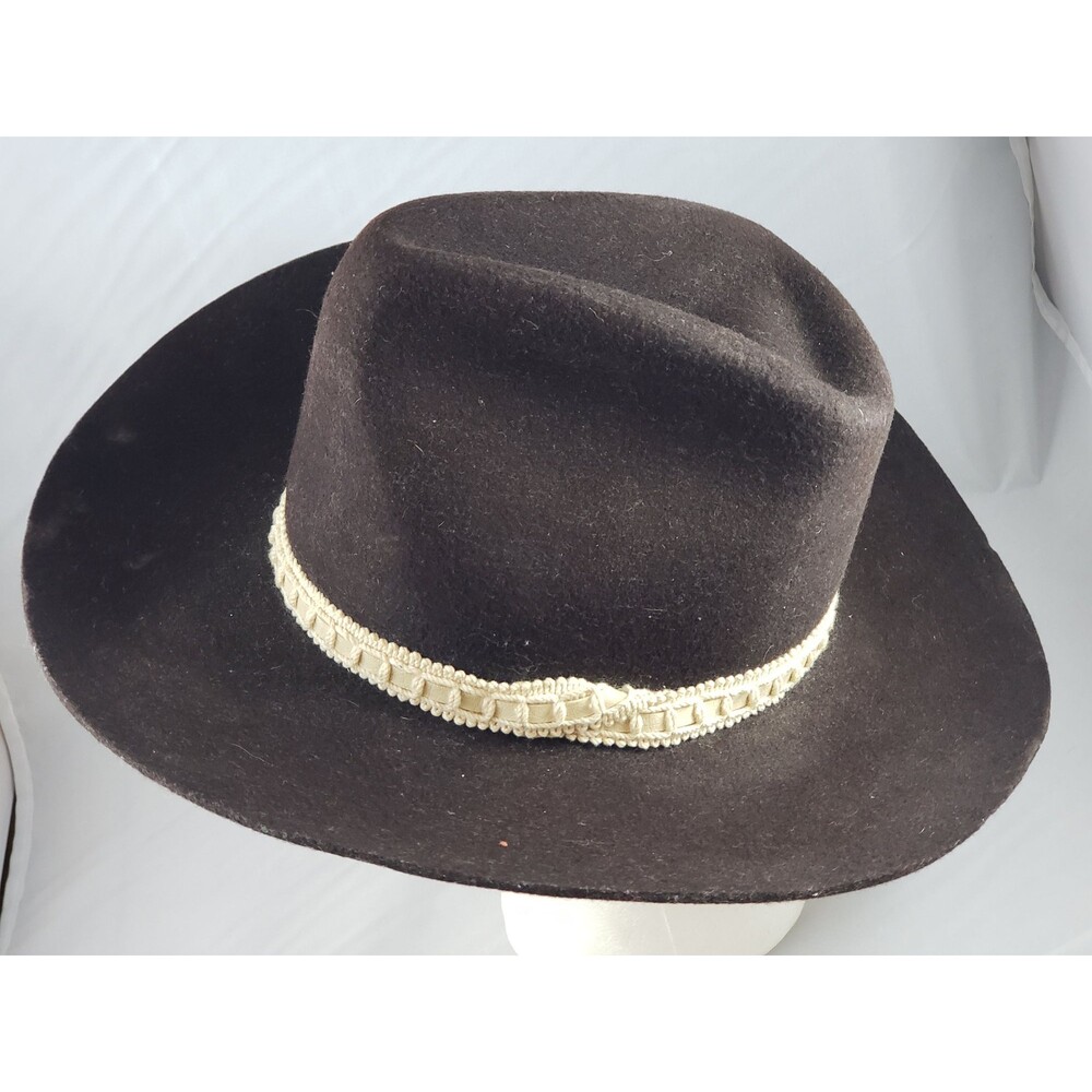 Vintage Brown Biltmore Silver Buckle Wool Felt  Western Hat Size 7 56 cm